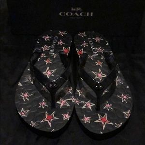 Coach star flip flops SZ 8